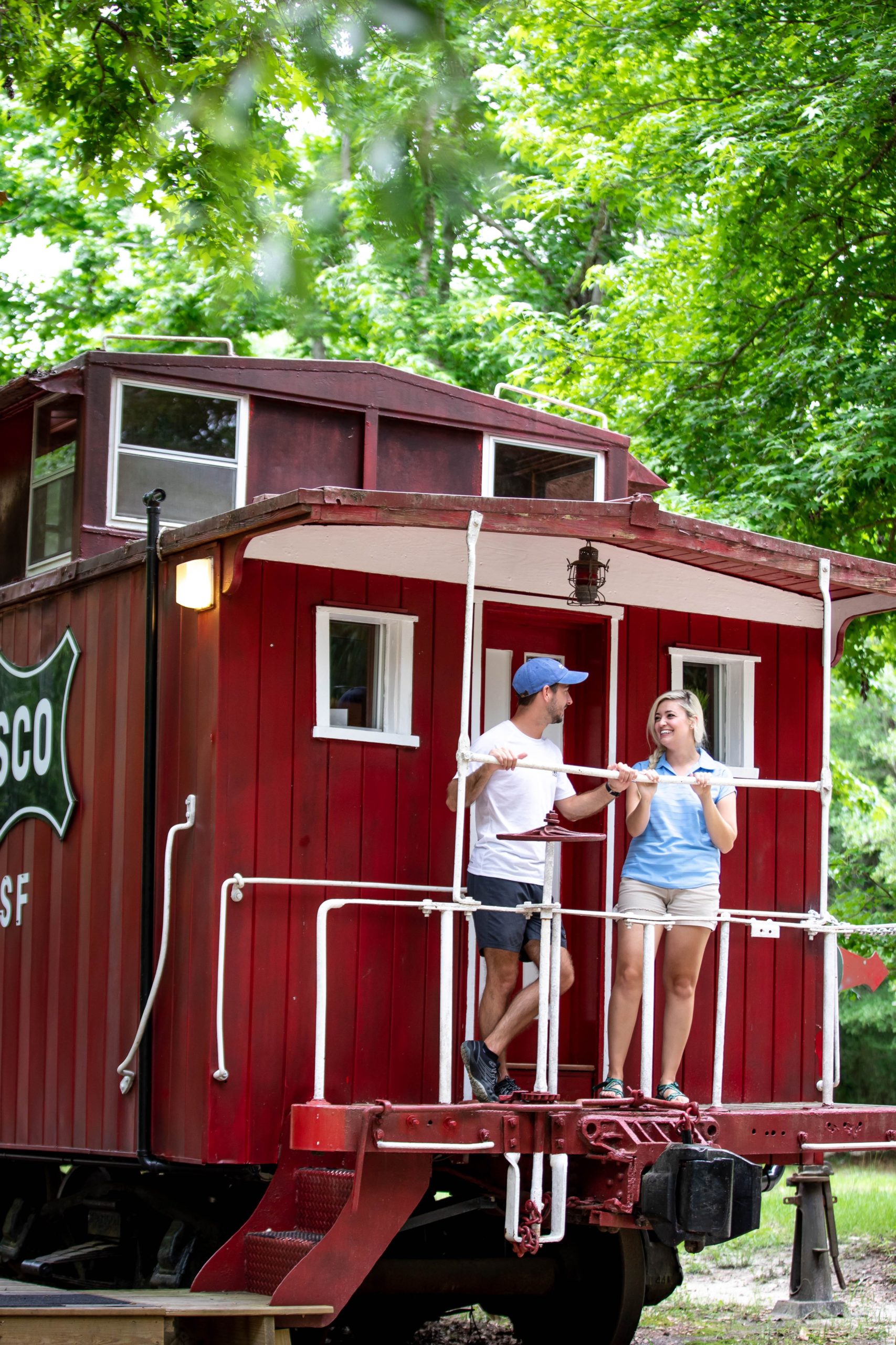 Area visitors may go glamping in an Adventures Unlimited caboose in Santa Rosa County.