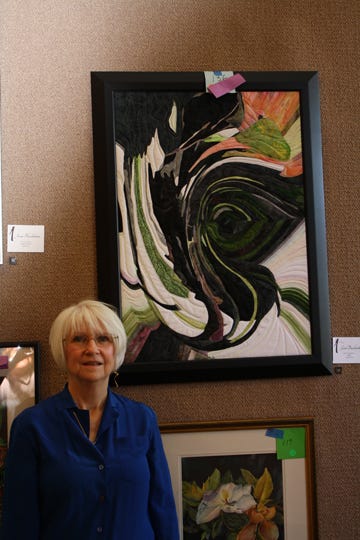 Gail Bachorik's Tears of Heaven won the Carol McCreary Creative Award at the First City Juried Art Show Friday.