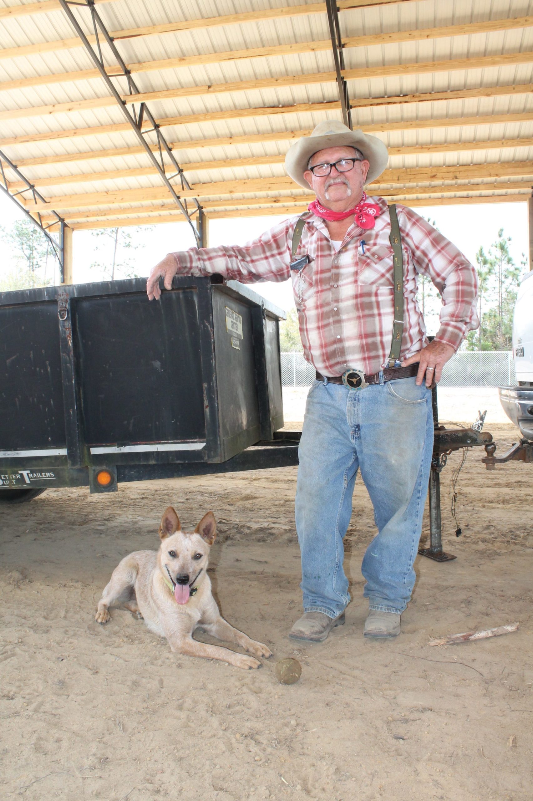 David Phillips is the chairman of the Santa Rosa County Fair Association. He is pictured with his dog, Copper. [AARON LITTLE | Press Gazette]
