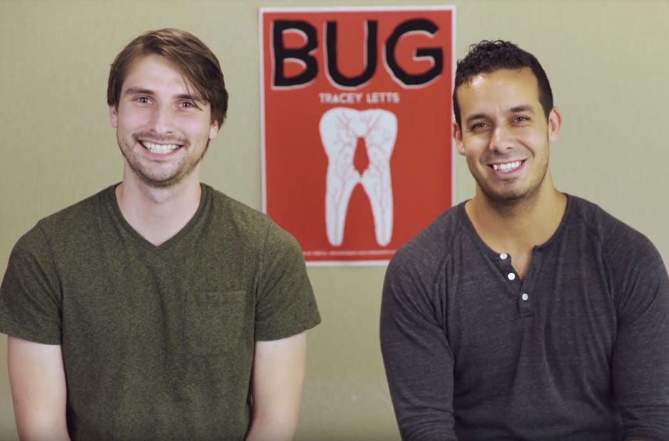 From left are Kyle Golden and Chris Jadallah, who will co-direct Tracey Letts' play "Bug." [Special to the Press Gazette]