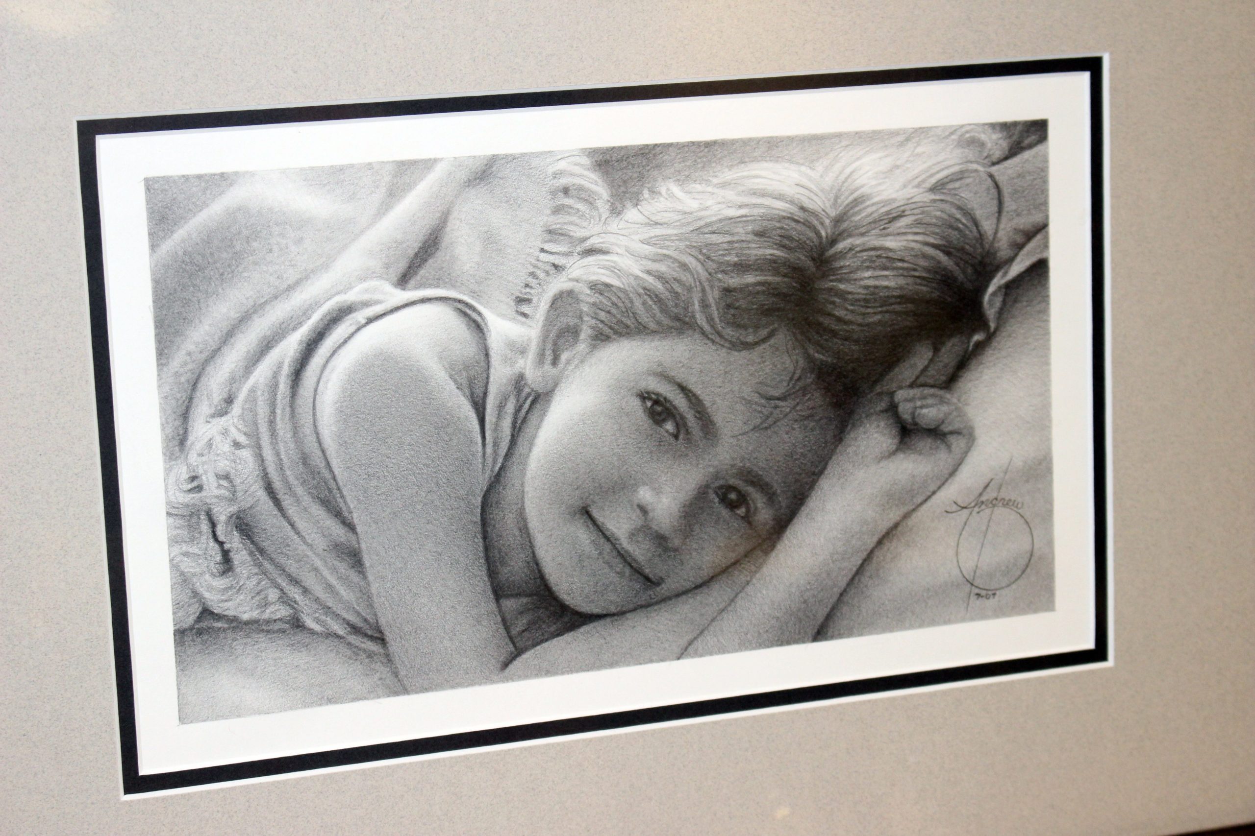 A drawing of Amber by her grandfather Andrew Tyson. [Ramon Rios | Press Gazette]