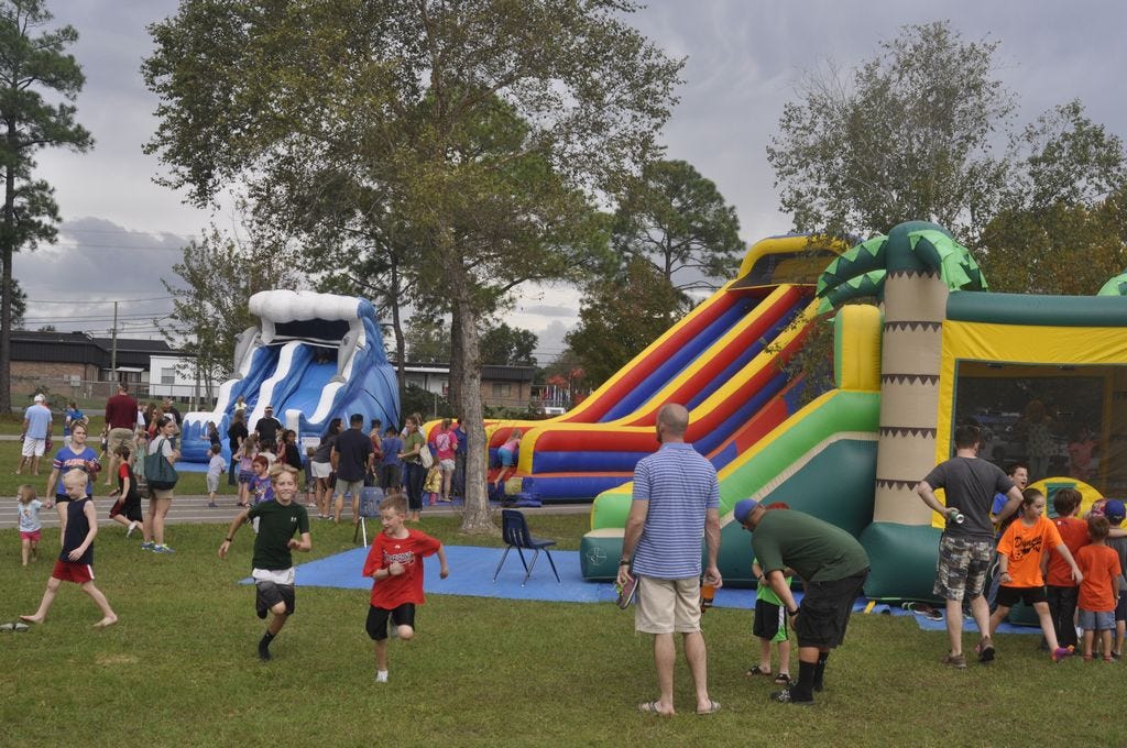 The second annual 'Bounce-O-Rama' sponsored by the S.S. Dixon Primary School's parent teacher organization was considered a success due the large turnout.