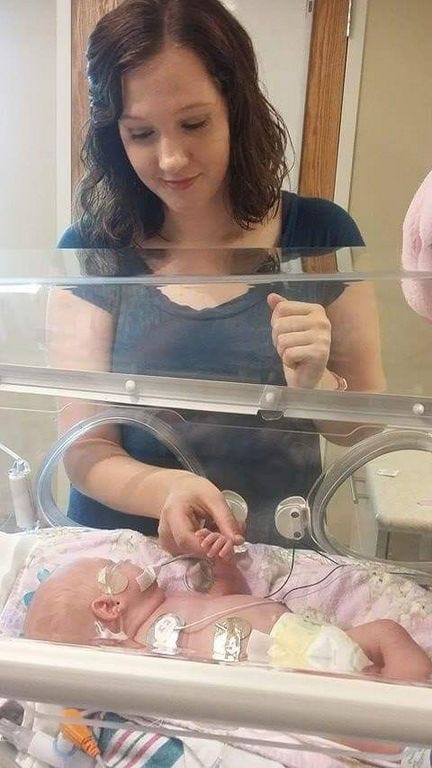 Britney Black gave birth to Thea 25 weeks into her pregnancy. Thea is considered a micro-preemie since she was born under 2 pounds.